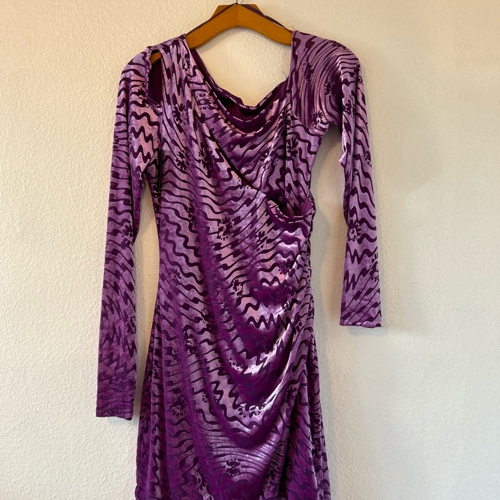 AFRM Faye Mini Dress Violet Wave Size L